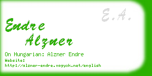 endre alzner business card